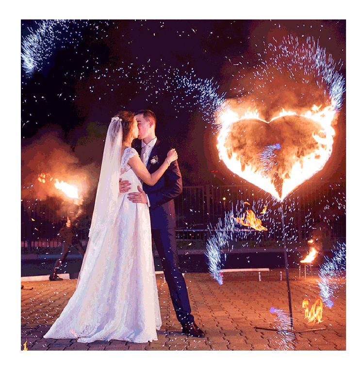 Организация пиротехнического шоу на свадьбу  Ядрин | yadrin.salutsklad.ru