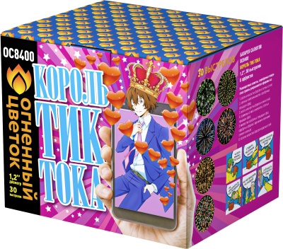 Король Тик-Тока Батарея салютов купить в Ядрине | yadrin.salutsklad.ru