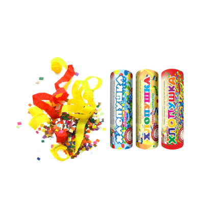 Набор ( 3конф.+3серп.) Набор хлопушек купить в Ядрине | yadrin.salutsklad.ru